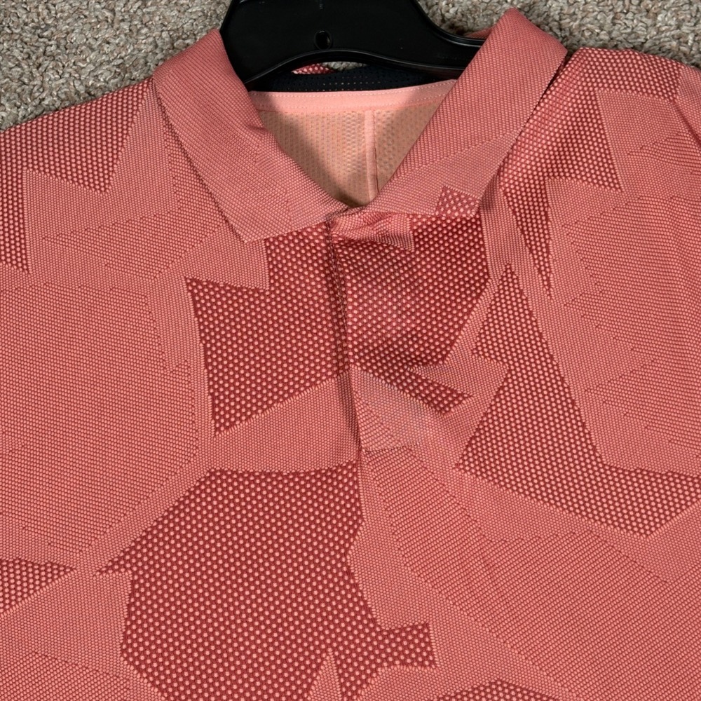 Nike Golf Dri-FIT Tiger Woods Polo Shirt Dusty Peach Coral CT3801-606 Mens L